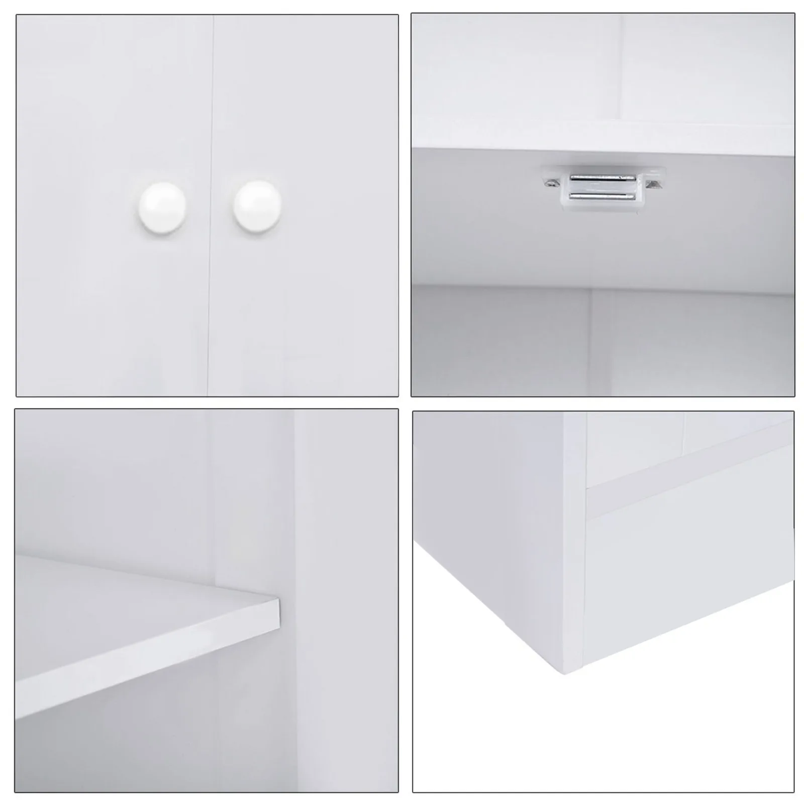 

Free Standing Floor Cabinet With Two-Door Storage Mount Cabinet Bathroom Household Storage for Bathroom Toilet Furnitures