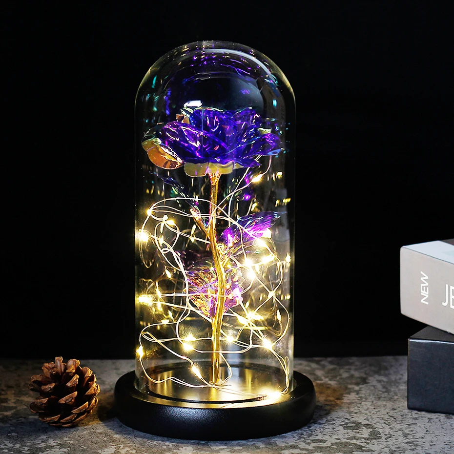 Подарок на день Святого Валентина 2020 красивая и чудовищная Роза в стеклянном