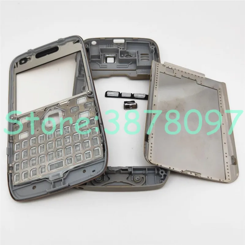 Для Nokia E72 Корпус Передняя Лицевая панель рамка чехол+ задняя крышка/крышка батарейного отсека+ клавиатура+ логотип