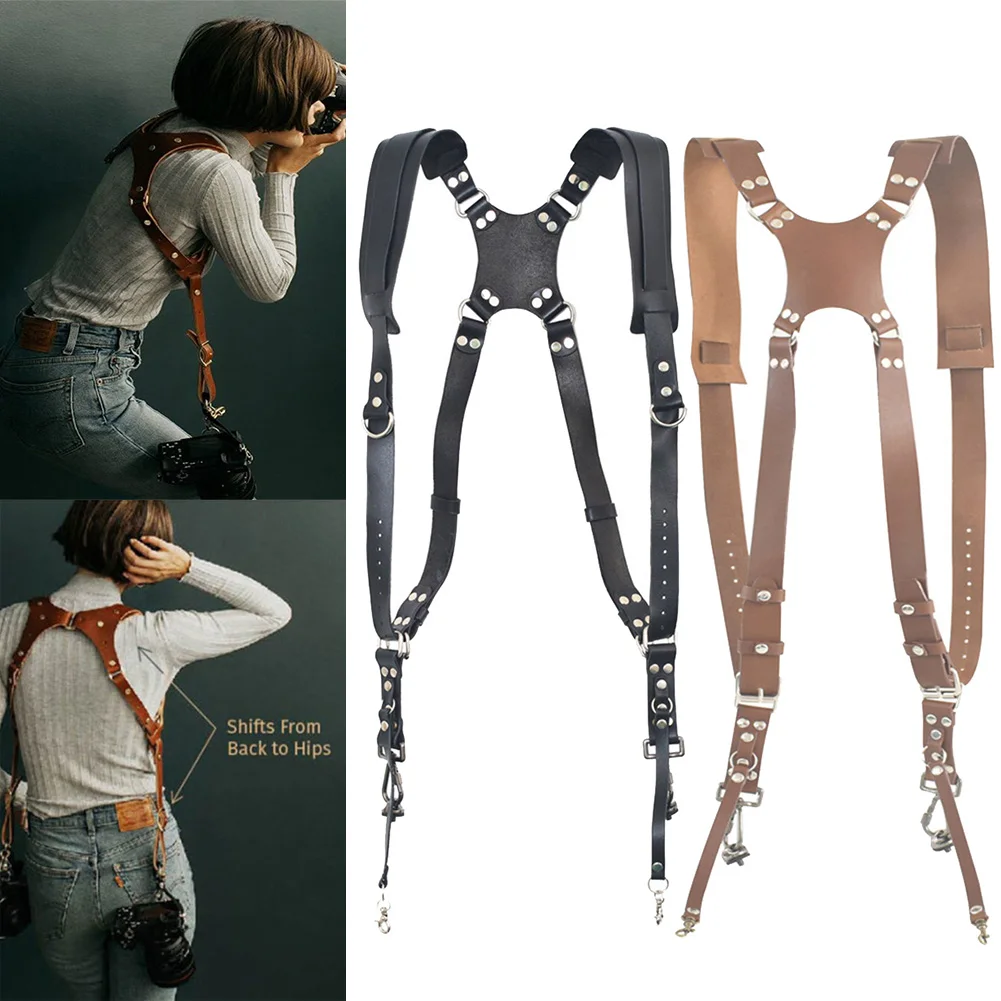 

Camera Strap Accessories Shoulder Leather Harness for DSLR SLR Cameras Outdoor New Arrival