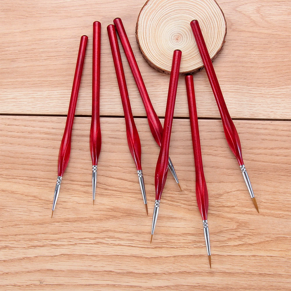 1 шт. деревянная ручка нейлоновый крючок для волос кисть рисования акварельной