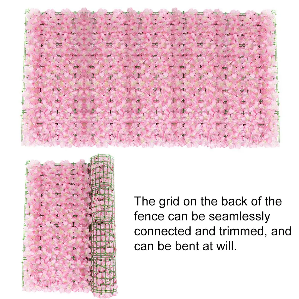 

Artificial Flower Fence Trellis Fence Panels Garden Wall Privacy Fence Adornment For Wedding Yard Pink Indoor Outdoor Home Decor