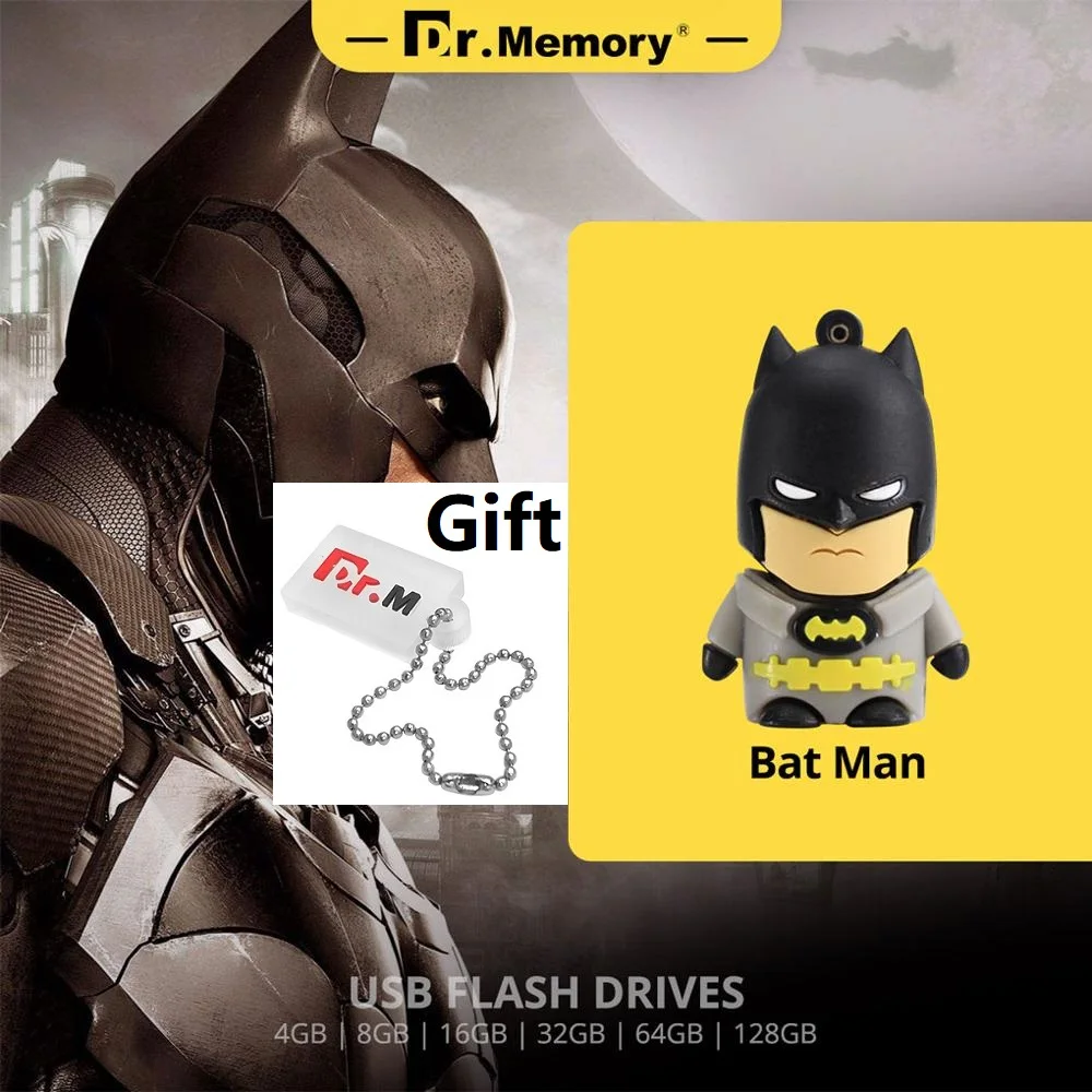 batman Usb флеш-накопитель Бэтмен 32 Гб USB флеш-накопитель Росомаха 16 Гб Флешка 8 ГБ 4 ГБ флеш-карта usb 2,0 64 ГБ USB флешка 128 ГБ Личная авторучка - Цвет: batman