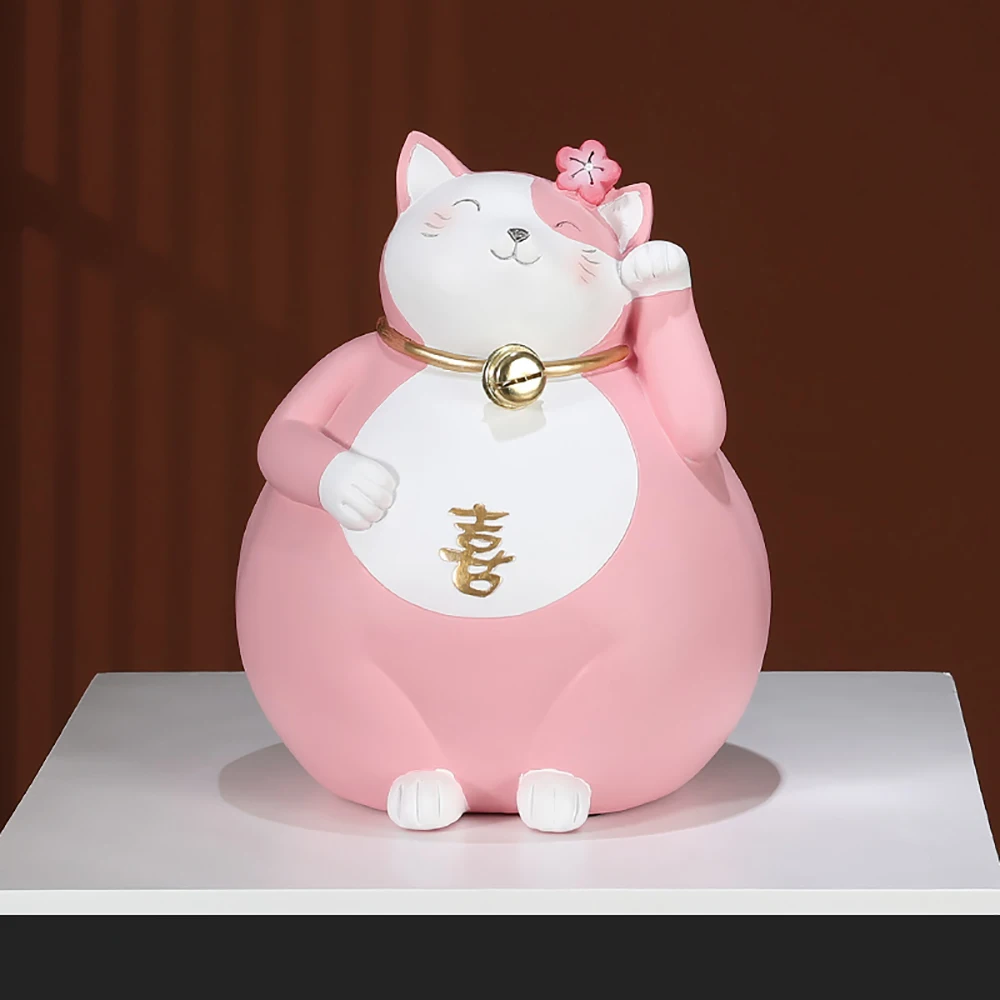 

Cute Cat Resin Figurine Sculpture Statue For Home Decoration Living Room Decor Office Ornaments Bedroom Decorative Accessories
