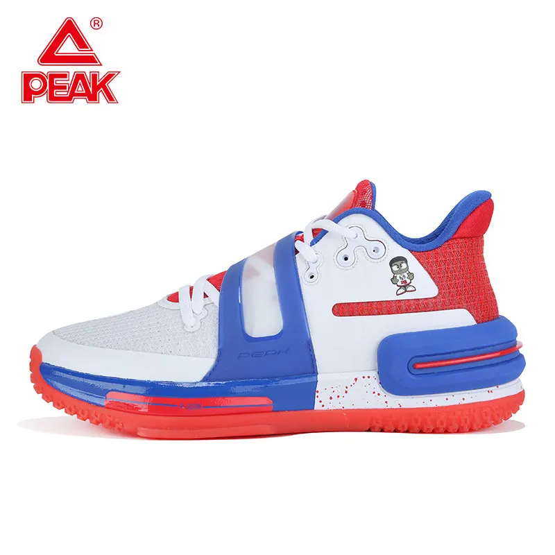 PEAK Flash 2 Basketball Shoes Lou Williams Sneakers Asymmetry Color Design Wearable Non-slip Rubber Outsole Gym Train Cushioning
