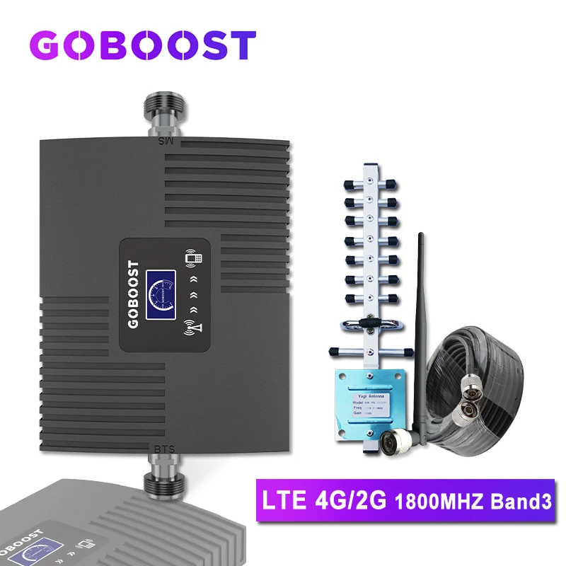 Усилитель сотового сигнала GOBOOST 4G LTE DCS 1800 МГц репитер усилитель мобильного