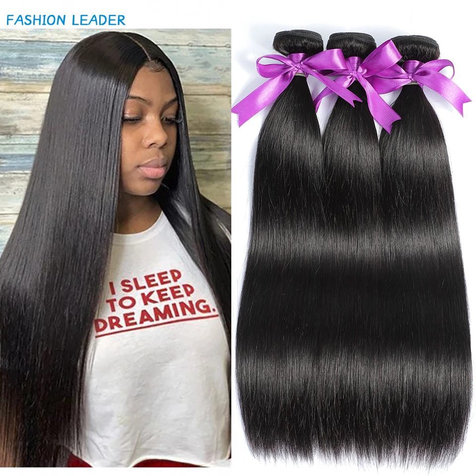 

Brazilian Straight Hair Bundles Human Hair Bundles 8-30 Inch Virgin Hair Weave Bundles Deals Natural Remy Hair Extension