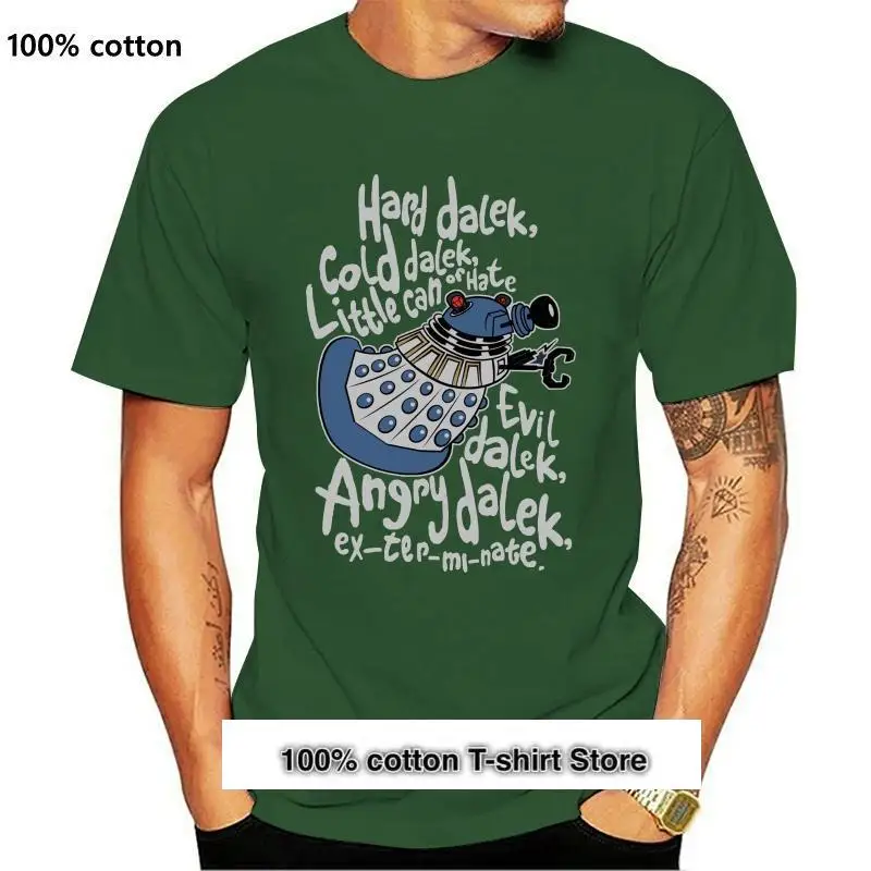 

Camiseta de манга corta para hombre y mujer, camiseta de Dalek frполучить y duro