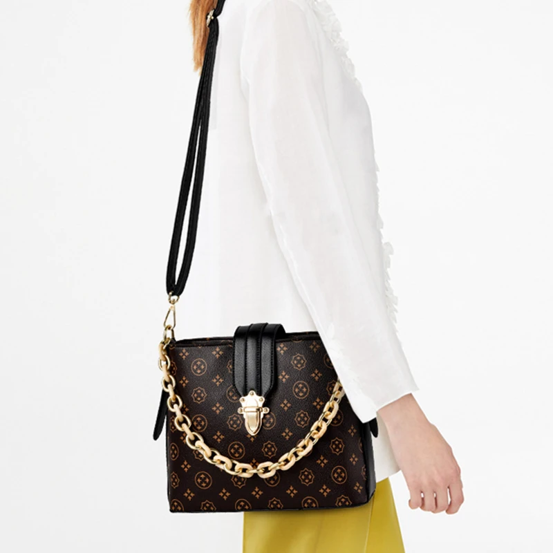 

2021 New Fashion Single Shoulder Messenger Handbag Printing Pattern Crossbody Bag for Women High Quality Large Capacity Satchels