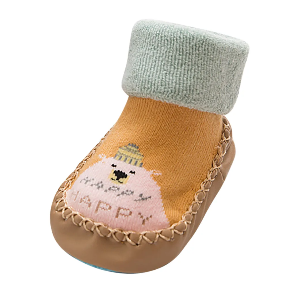 Зимние носки для малышей носки для мальчиков и девочек chaussette enfant, хлопковые детские гетры, детские носки-тапочки нескользящие носки для малышей