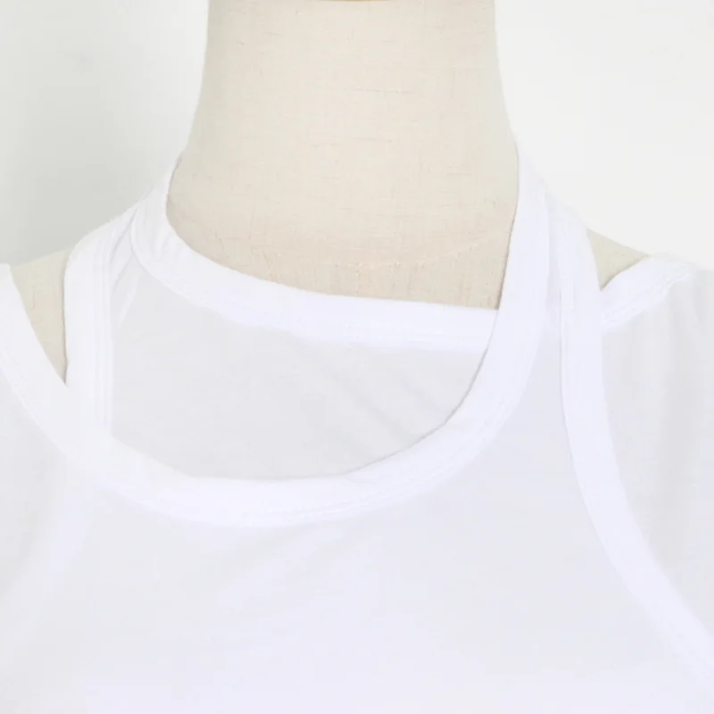 

Sexy Irregular Camis Slim Female Camisole Summer Streetwear Sleeveless Crop Top Solid Color Cotton Basic Women Camisole