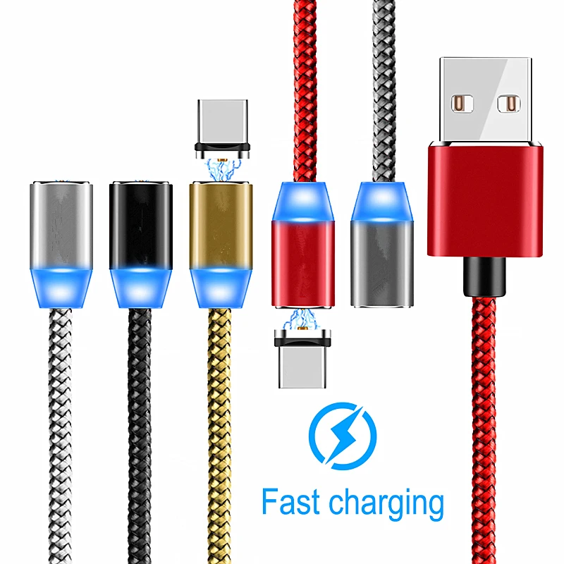 Magnetic USB Cable Magnet Plug Type C Micro IOS for Oppo F9 Huawei P10 Lite Honor 8x Samsung A70 A50 S9 S10 Tipo | Мобильные