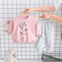 baby girl autumn fall clothes suits infant letter tops and pants outfits kids sweet pink clothing childrens active tracksuits