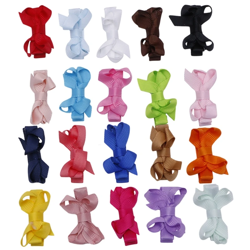 

10Pcs Baby Girl Kids Hair Bow Alligator Clips Grosgrain Ribbon Bowknot Barrettes