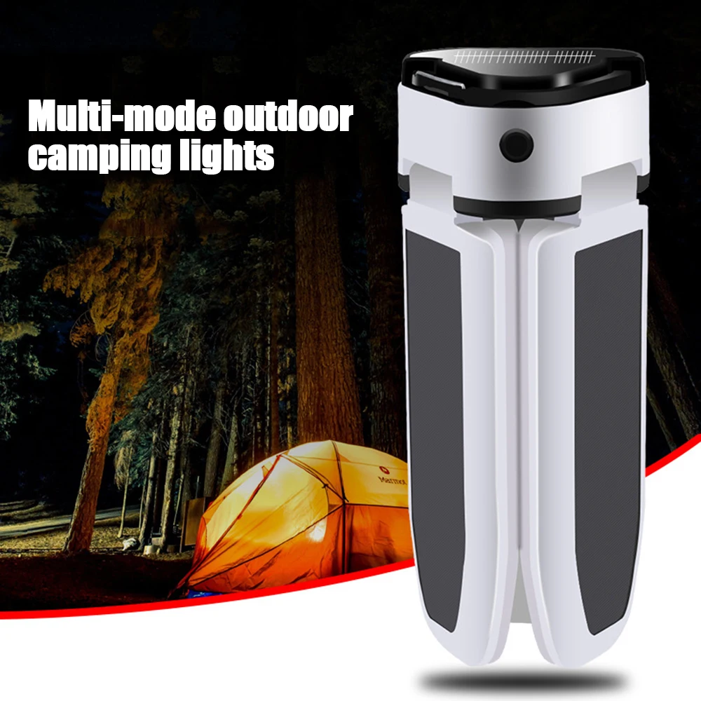 

Portable Solar Camping Light Waterproof LED Outdoor Flashlight Power Bank Spotlight Lantern Tent Luces Exterior Luz Placa Lamp