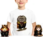 Футболка для маленьких мальчиков от 2 до 12 лет, детские шорты с изображением животных и Гарри, топы для маленьких мальчиков и девочек, футболки
