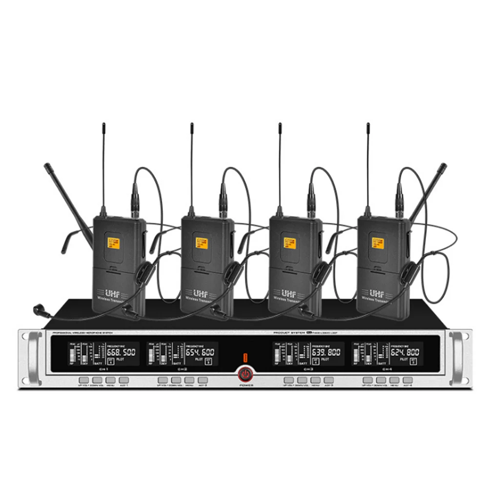 Профессиональный UHF беспроводной микрофон 2 петличный ручной для KTV сценический |