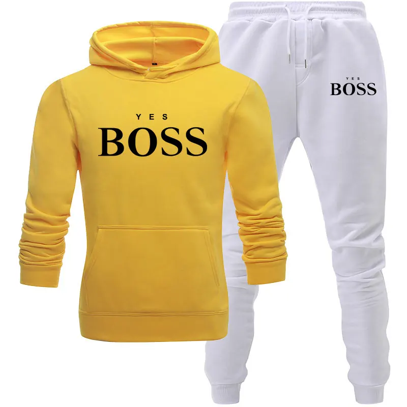 

New Sport Men's Brand Tracksuit Autumn Running Hoodie+Pants Sets 2 pieces Sweatshirt Clothes Men Suit Men's clothing