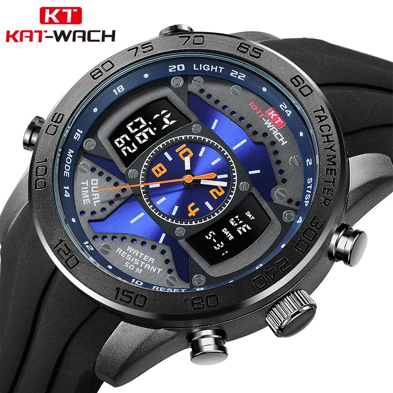 

Men's Outdoor Sports Night Light Depth Waterproof Watch Electronic Quartz Watch Manufacturers Direct Sales Wholesale 714