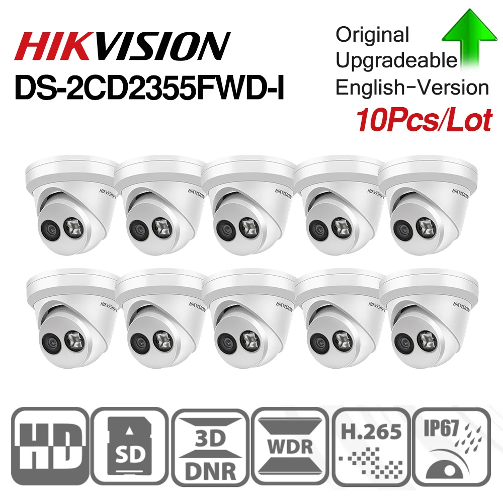 Hikvision оригинальная фотокамера с револьверным замком сетевая камера встроенным