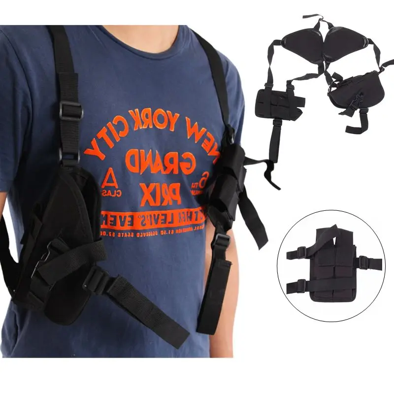 

Outdoor Right Hand Tactical Gun Holster Nylon Airsoft Accessories Chest Pistol Gun Carry Pouch Shoulder Gun Case For Glock 17 19