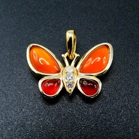 natural multi color mop butterfly pendant 925 sterling silver mother of pearl pendant necklace for gift