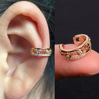 1pc new zircon crystal geometry wrap ear cuffs earring fake non piercing women punk rock bar light ear cartilage clip adjustable