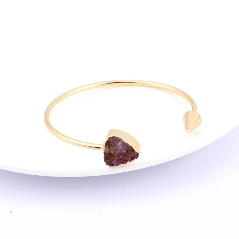 Bijoux Boho золотого цвета Винтажные Ювелирные изделия из смолы Druzy Асимметричная ручная манжета Регулируемый браслет Femme для женщин браслеты Bileklik Bts