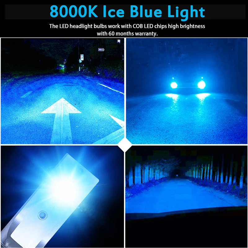 TF30 2 шт. 3000K 6000K 8000K COB 6000LM H1 H3 H8 H9 H11 9005 9006 H4 H7 светодиодный Автомобильные фары лампы 9003 Hi/низкая 9004 H13 авто светодиодный