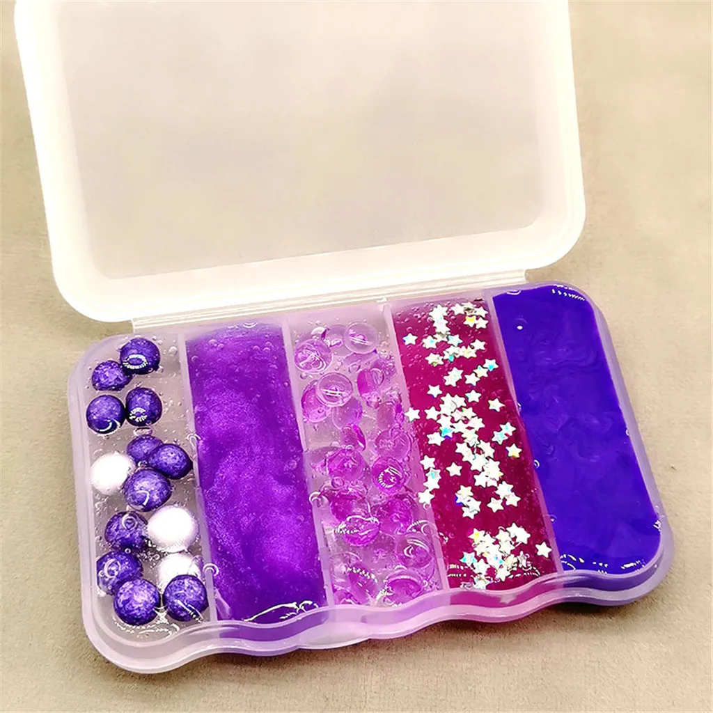 Дети смешивания DIY облако конфеты блесток слизи мягкий не липкий Кристалл грязи