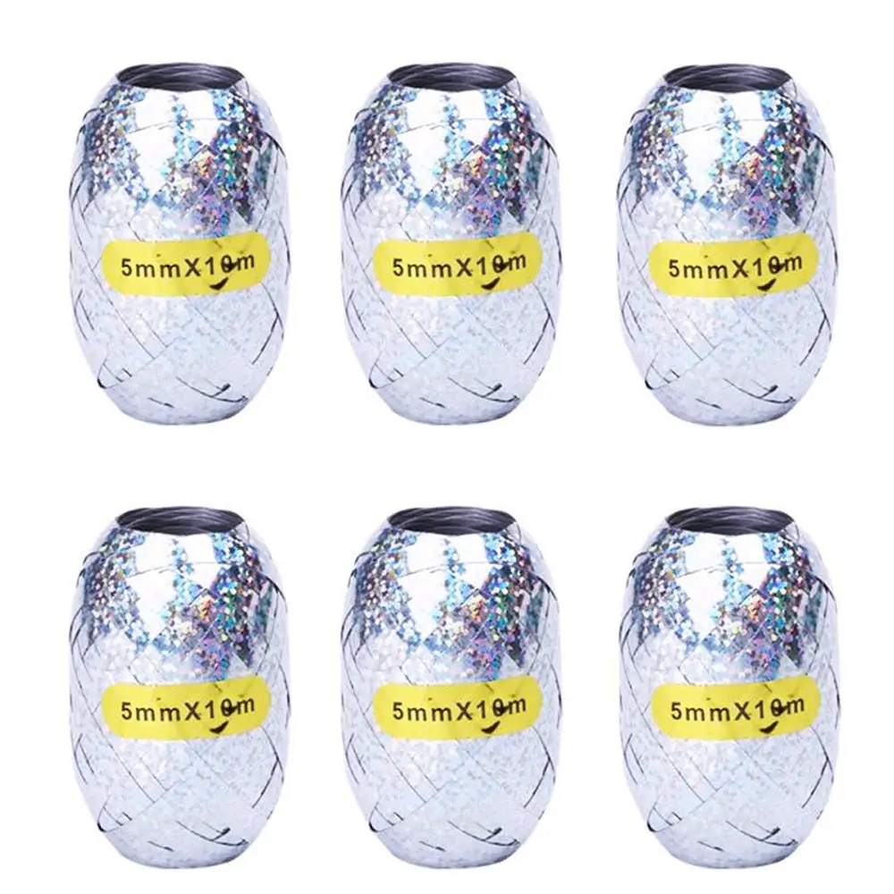 Фольга латексные воздушные шары 6 рулонов 10 метров золотая серебряная однотонная