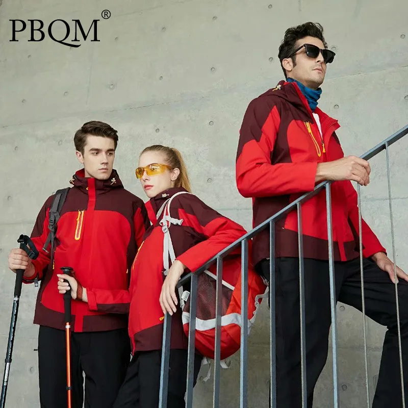 

Осенне-зимний новый флисовый комбинезон PBQM с принтом логотипа, уличная ветрозащитная водонепроницаемая куртка, холодный и теплый жакет, ко...