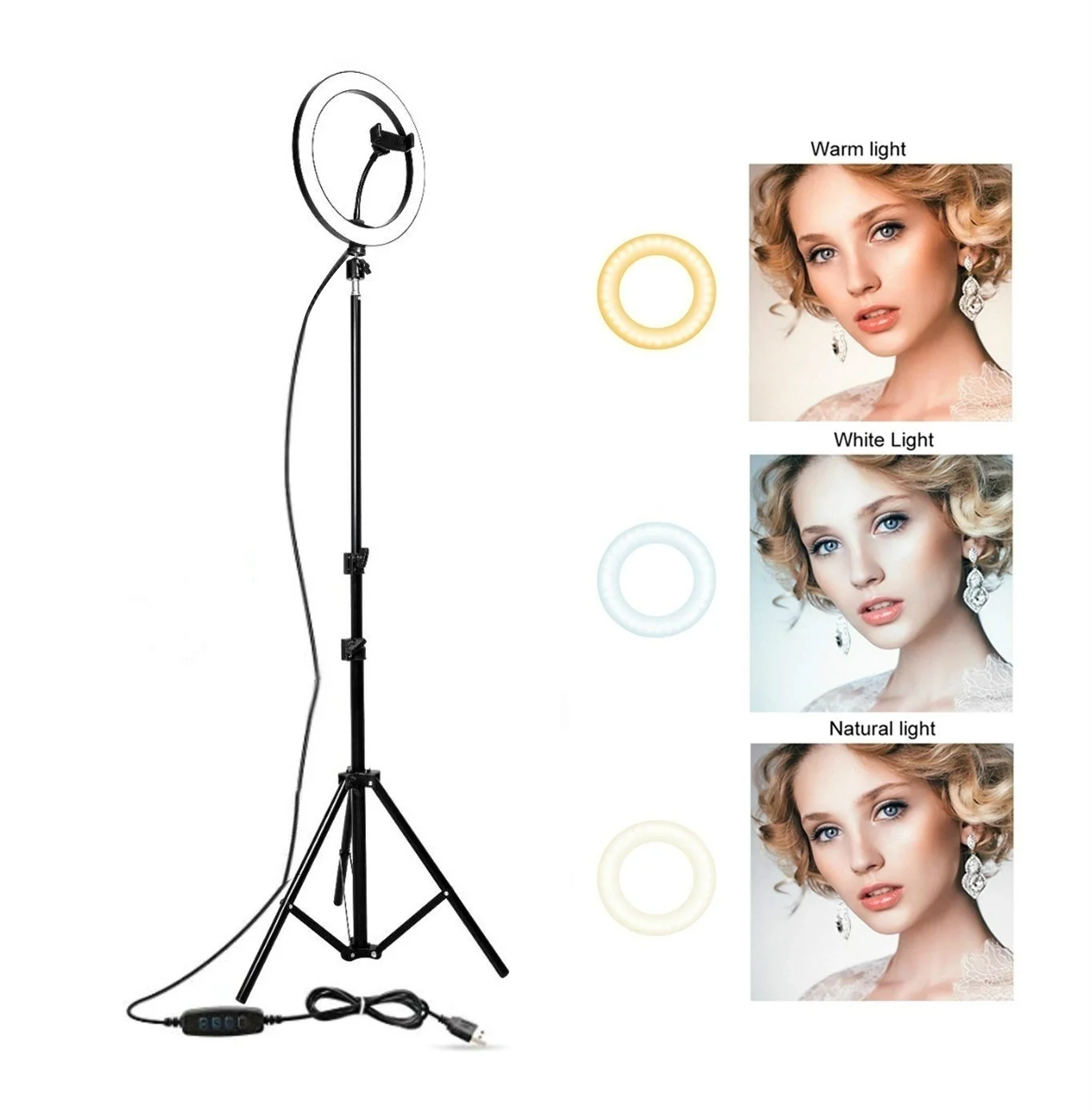 Фотография Youtube светодиодный селфи холодный теплый светильник ing Dimmable светодиодный светильник-кольцо для телефона видео светильник с кольцо для штатива заполняющий светильник