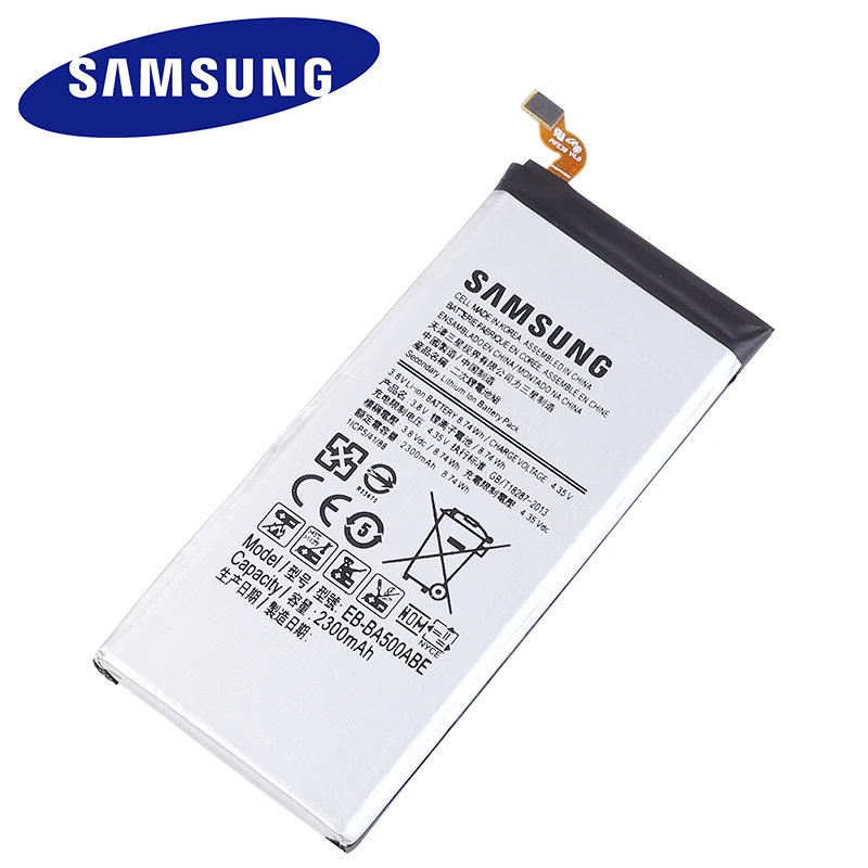 Оригинальная батарея для Samsung GALAXY A5 2015 EBBA500ABE оригинальная запасная телефона 2300