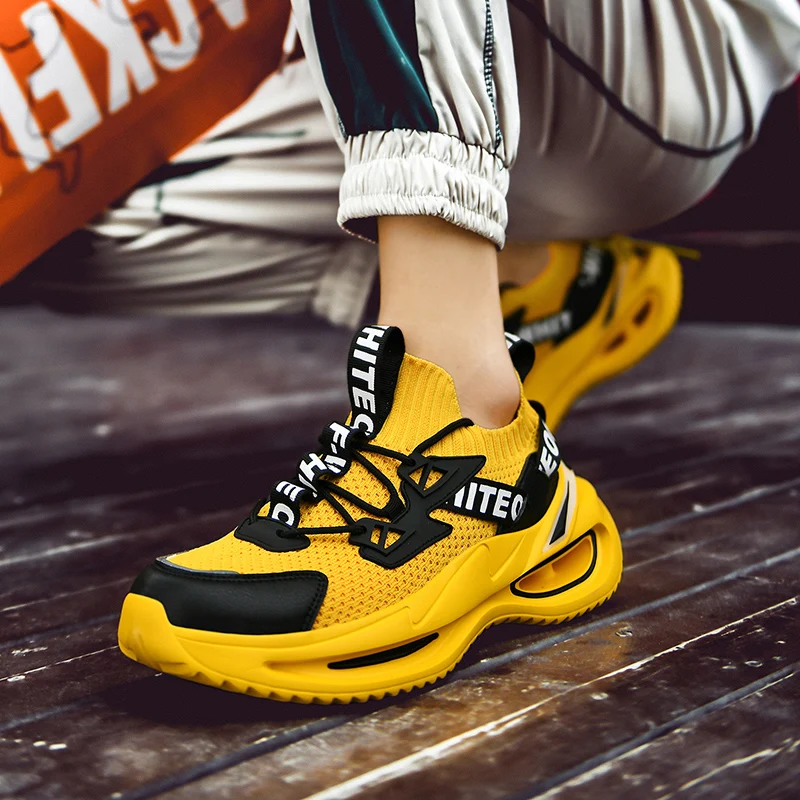 

New Style Running Shoes for Men White Sneakers Outdoor Sport Shoes Man Training Athletic Thick Bottom Jogging Shoes 39-46