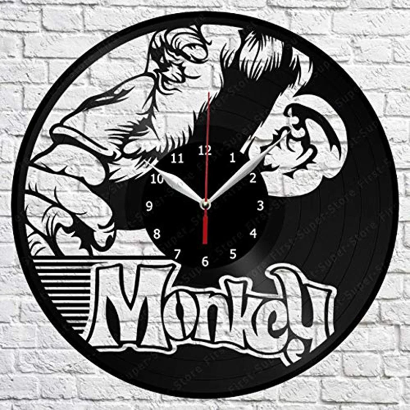 

Monkey Handmade Exclusive Vinyl Clock Art Decor Home Vinyl Record Wall Clock Unique Design Original Gift