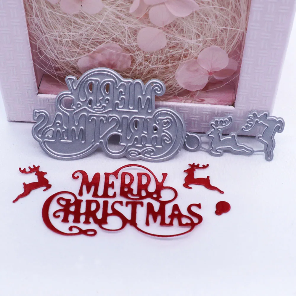 Рождественский Декор металлический Трафаретный вырубной штамп Скрапбукинг
