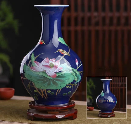 Керамическая маленькая Желтая Ваза Цзиндэчжэнь китайская домашняя декоративная