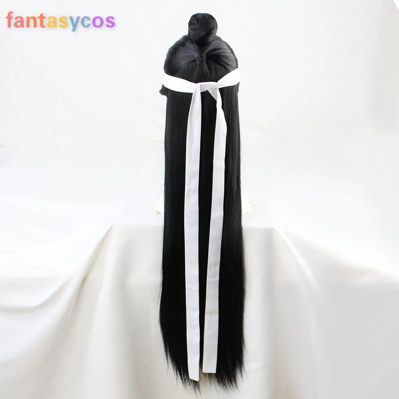 Длинный черный косплей-парик Lan Wangji реквизит головная повязка аксессуары для