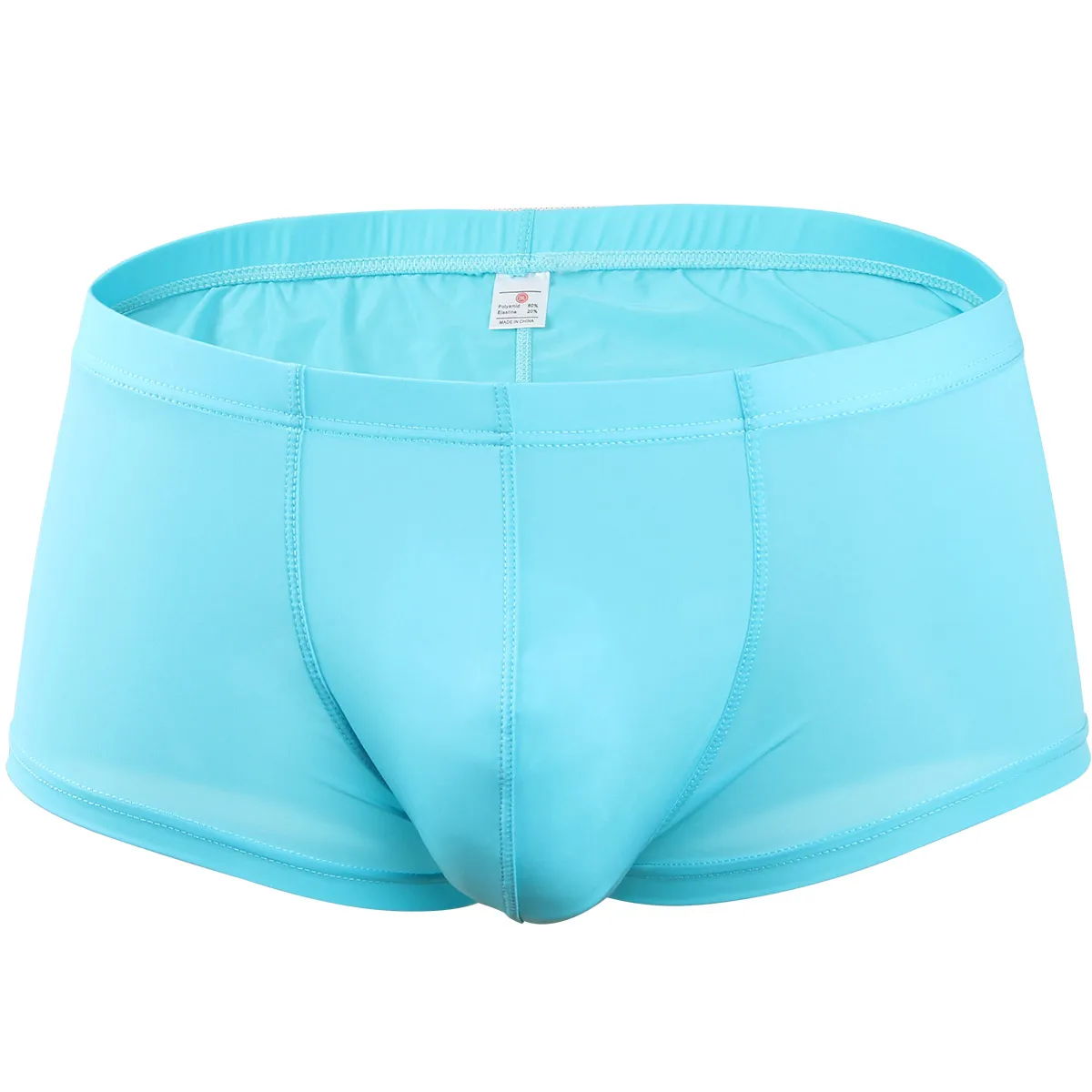 S19BO-Blue IYUNYI, мужское нижнее белье, боксеры, шорты, u-образный выпуклый мешочек, ледяной шелк, мягкие сексуальные мужские трусы-боксеры, homme Cuecas, мужские трусы - Цвет: S19BO-Blue