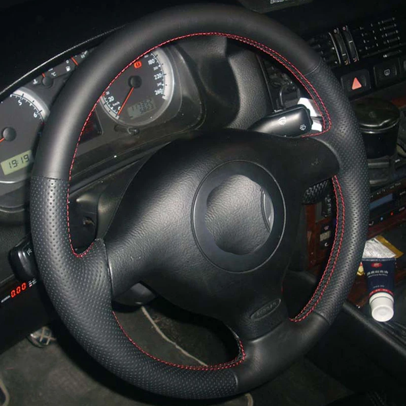 Верхний слой из воловьей кожи ручная работа швейный чехол на руль защита для