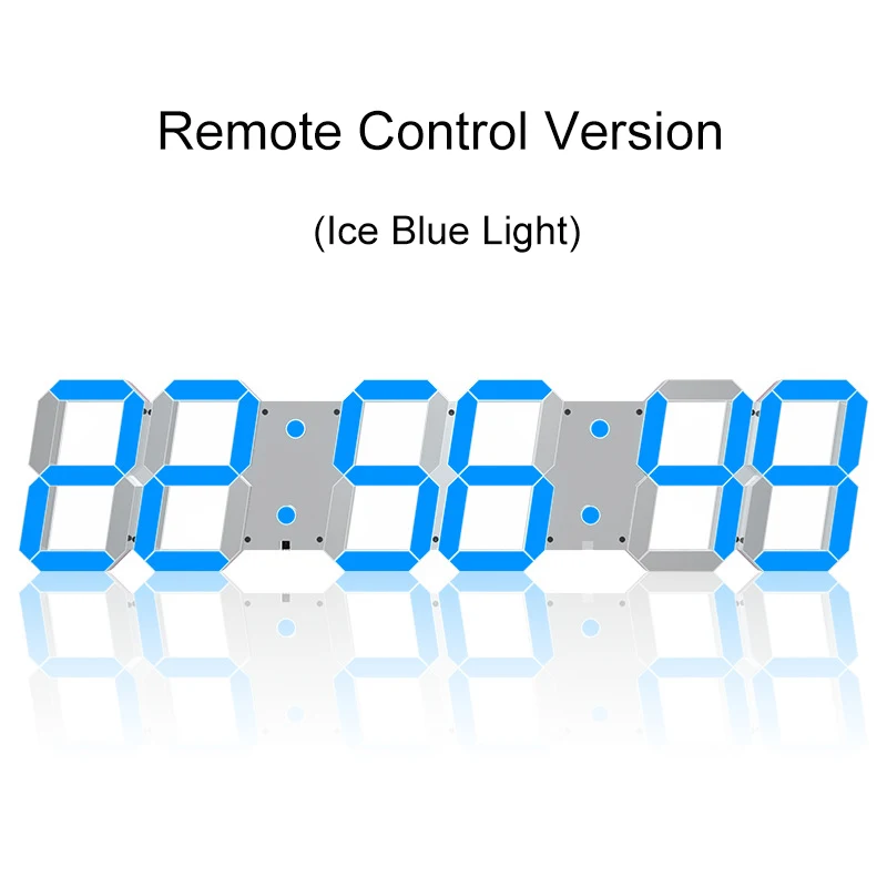 Многофункциональные акриловые зеркальные настенные часы большого размера