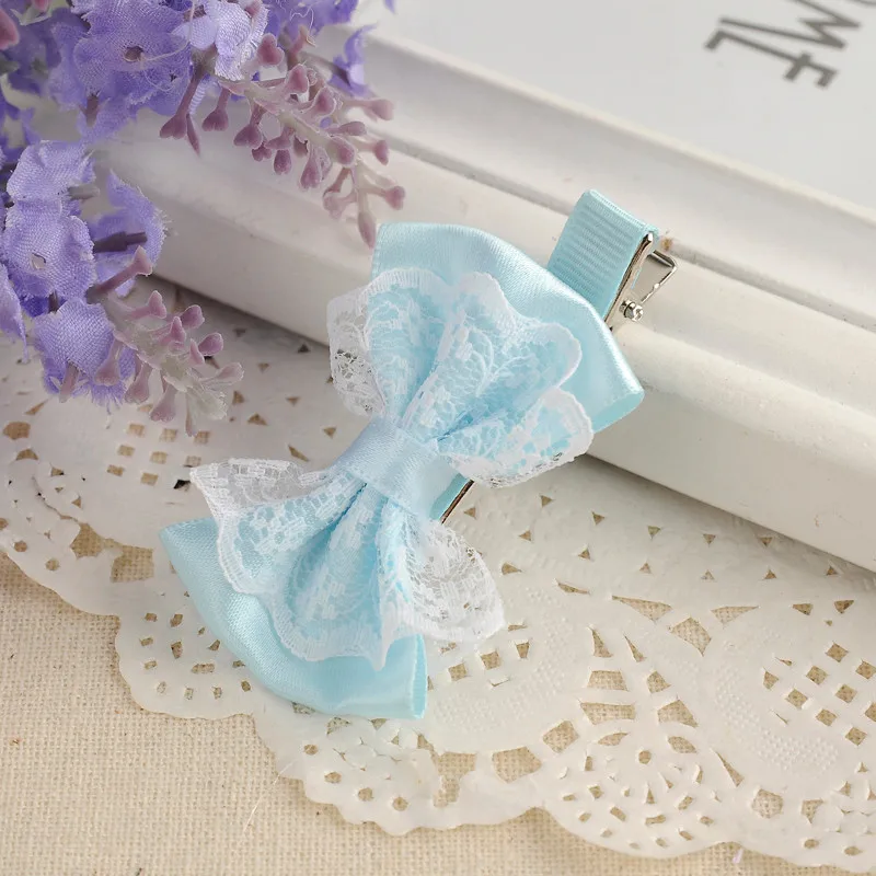 Кружевная шпилька для волос с бантом девочек детские милые кружевные заколки
