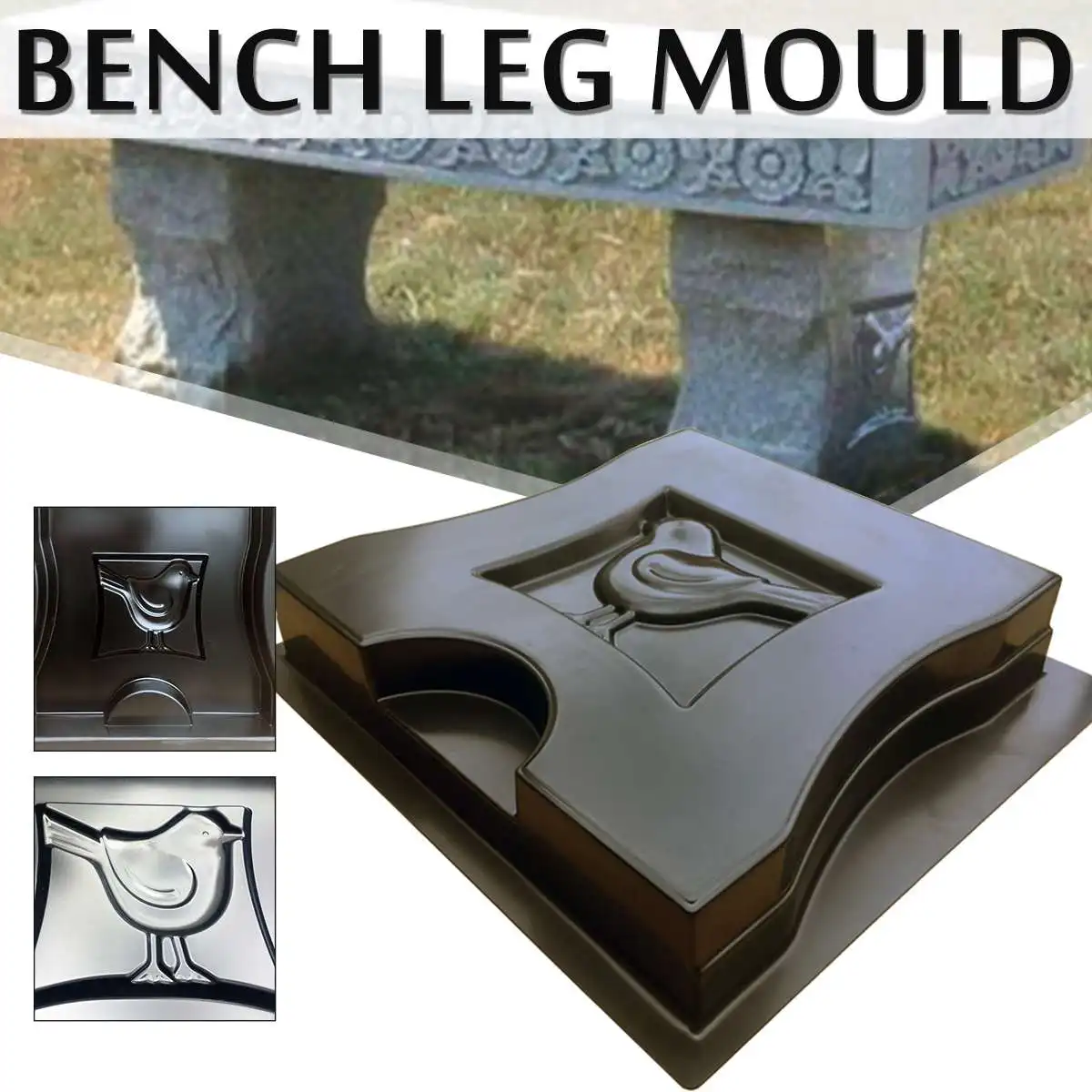 

Cement mold plastic molds Garden outdoor Chair Furniture Legs foot concrete Chair seat Bird pattern Decorative plaster mold