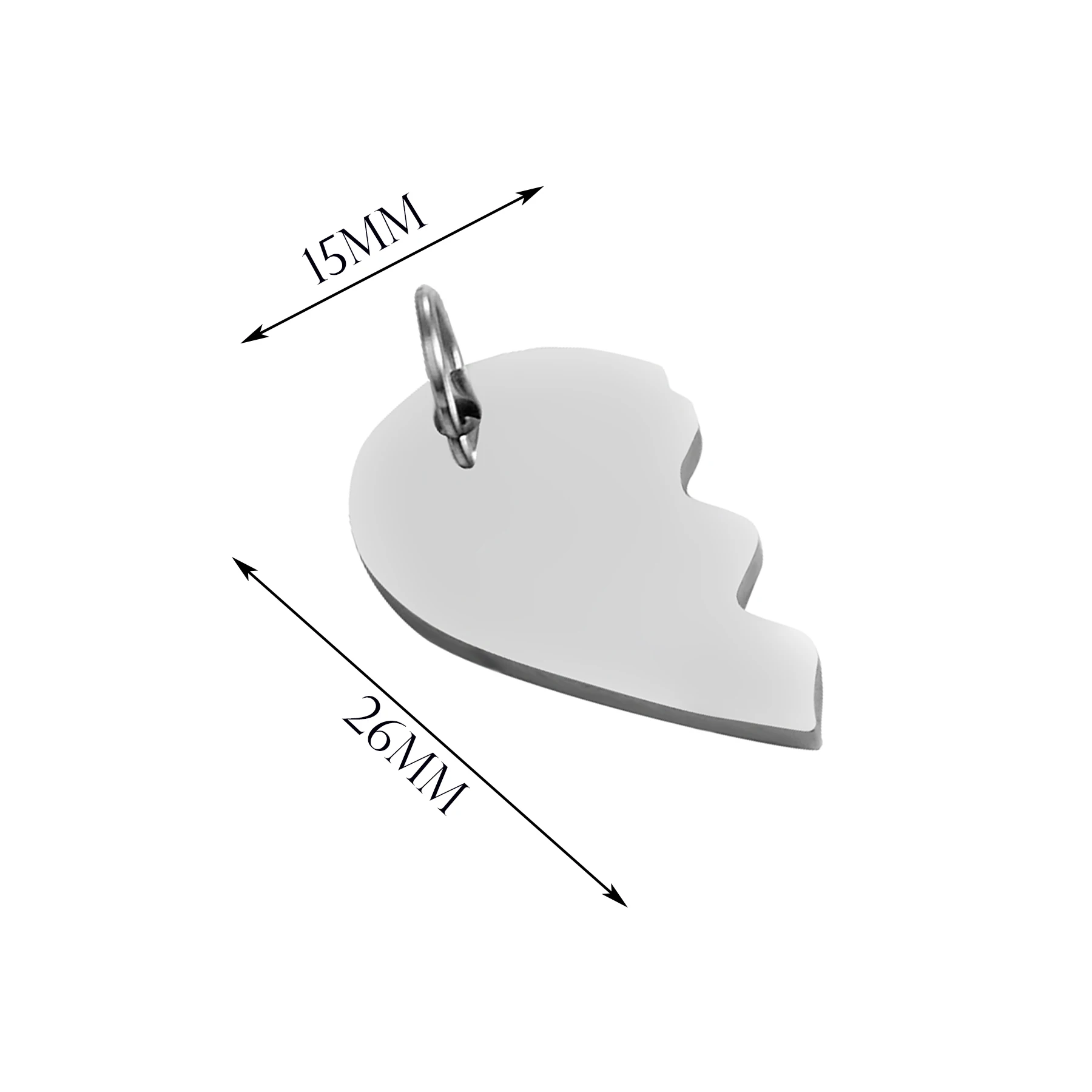15*26 мм 5 шт./лот в форме крыла из нержавеющей стали штампованные пустые Жетоны для