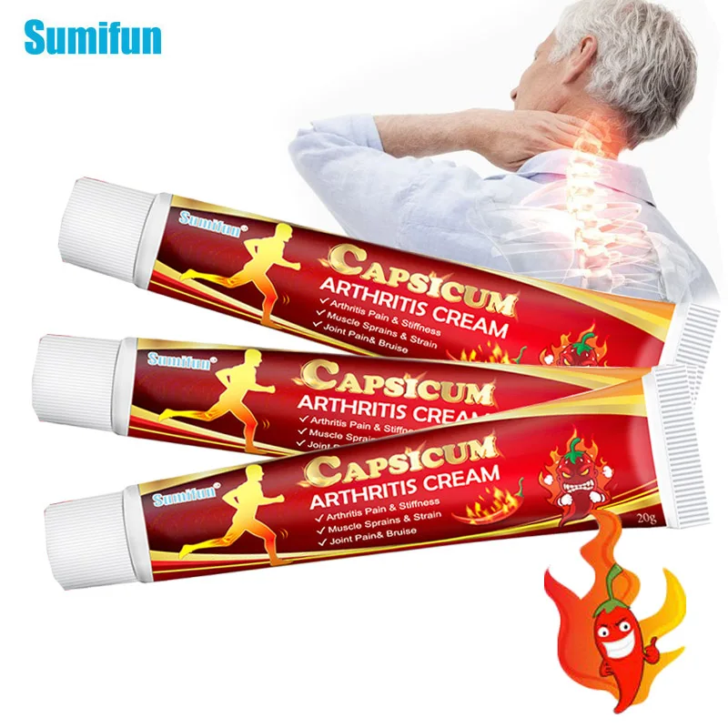 

Sumifun Capsicum Plaster Hot for Backache Knee Joint Pain Relieving Ointment Herbal Rheumatoid Arthritis Muscle Soothing Cream