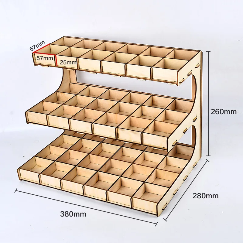 Деревянная стойка для краски стенд пигмент Органайзер держатель чернил стеллаж