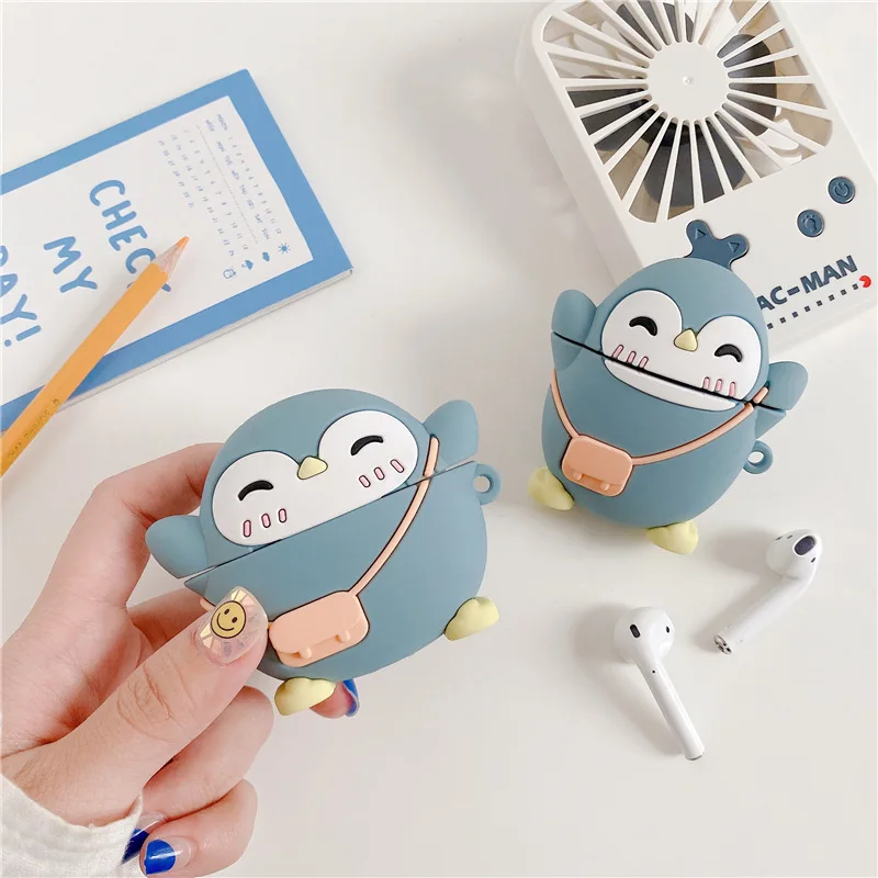 

Cute Penguin AirPods1/2 Protective Cover for Apple AirPods Pro 3 Generation Bluetooth Earphone Case Soft Cover