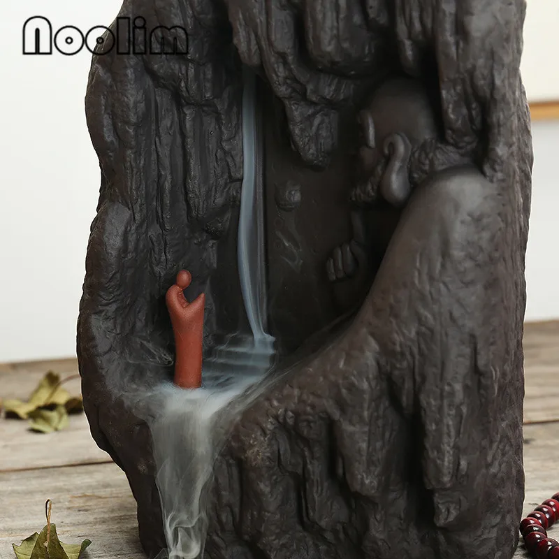 Курильница Dharma Backflow для благовоний декор из фиолетовой глины дома и офиса