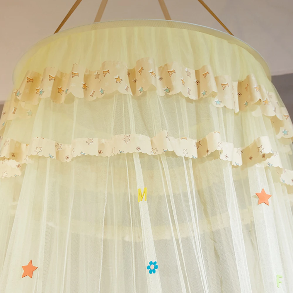 Элегантный Тюль кровать купольная сетчатый навес круглый розовый купол